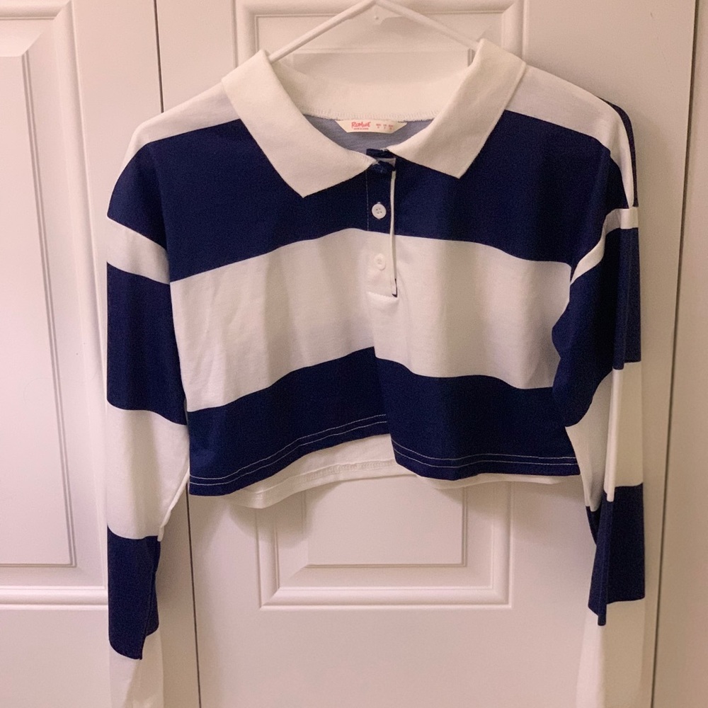Cropped polo sweatshirt